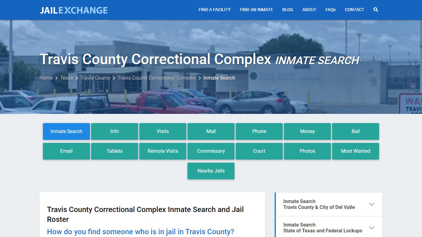 Travis County Correctional Complex Inmate Search - Jail Exchange